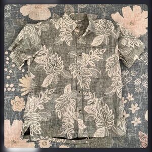 Men's Gray Floral Shirt